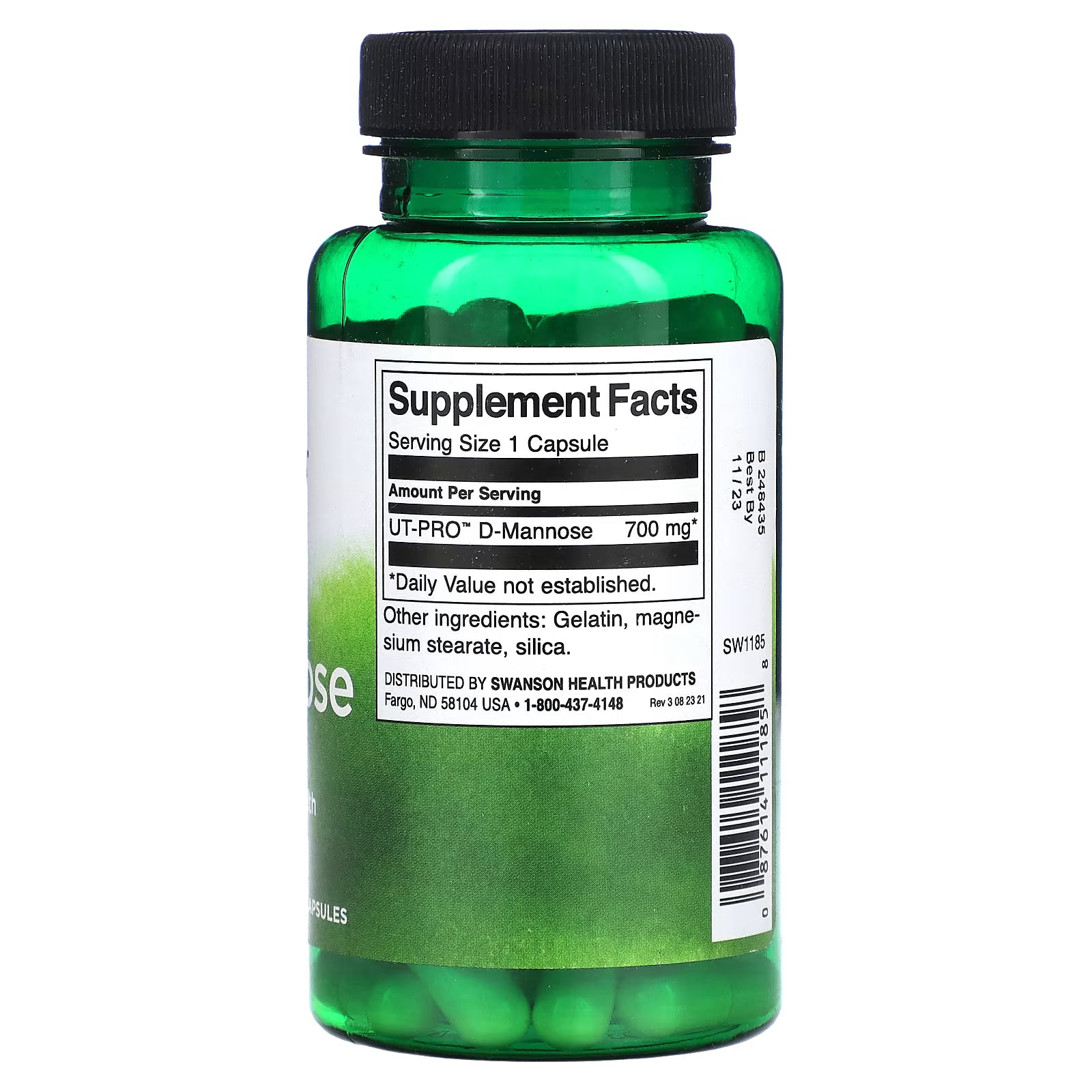 Swanson D-Mannose 700 mg 60 Capsules