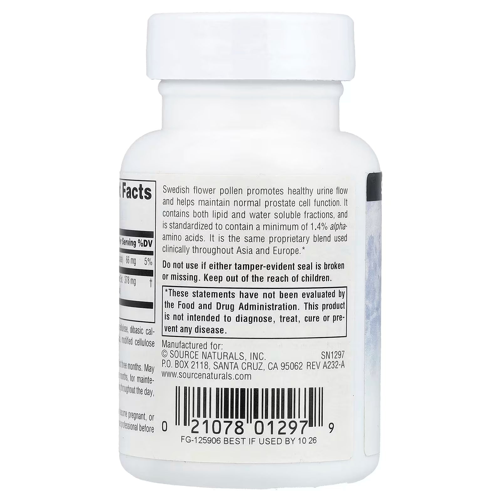 Source Naturals Swedish Flower Pollen 90 Tablets