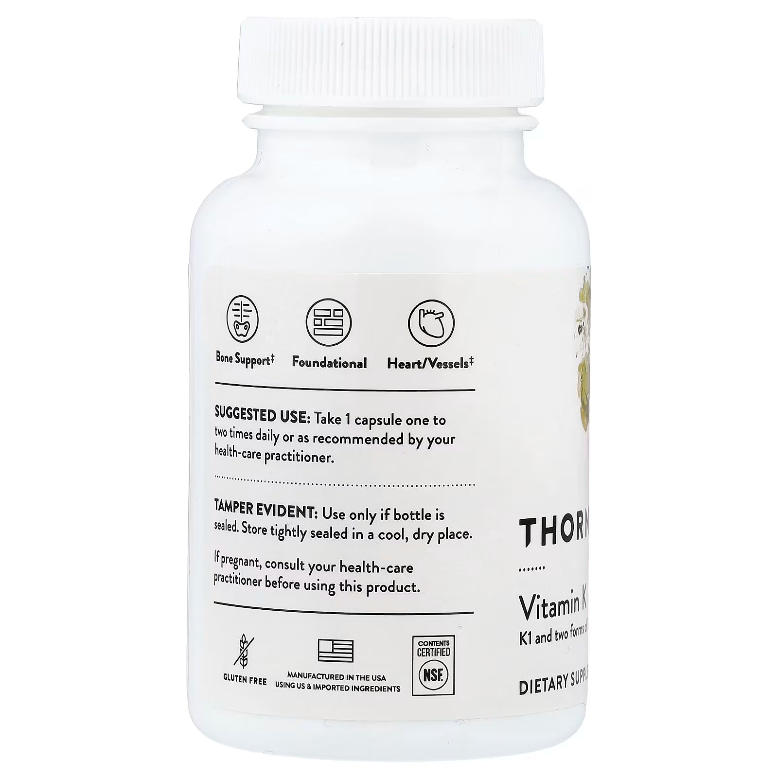 Thorne Research Vitamin K Vitamin Supplement 60 Capsules