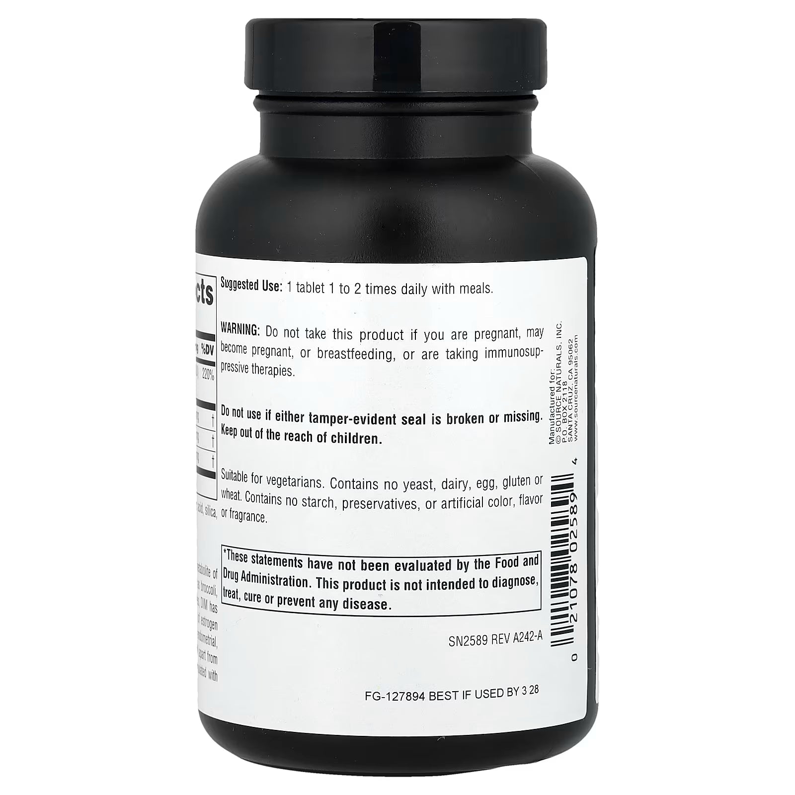 Source Naturals DIM (Diindolylmethane) 200mg 60 Tablets