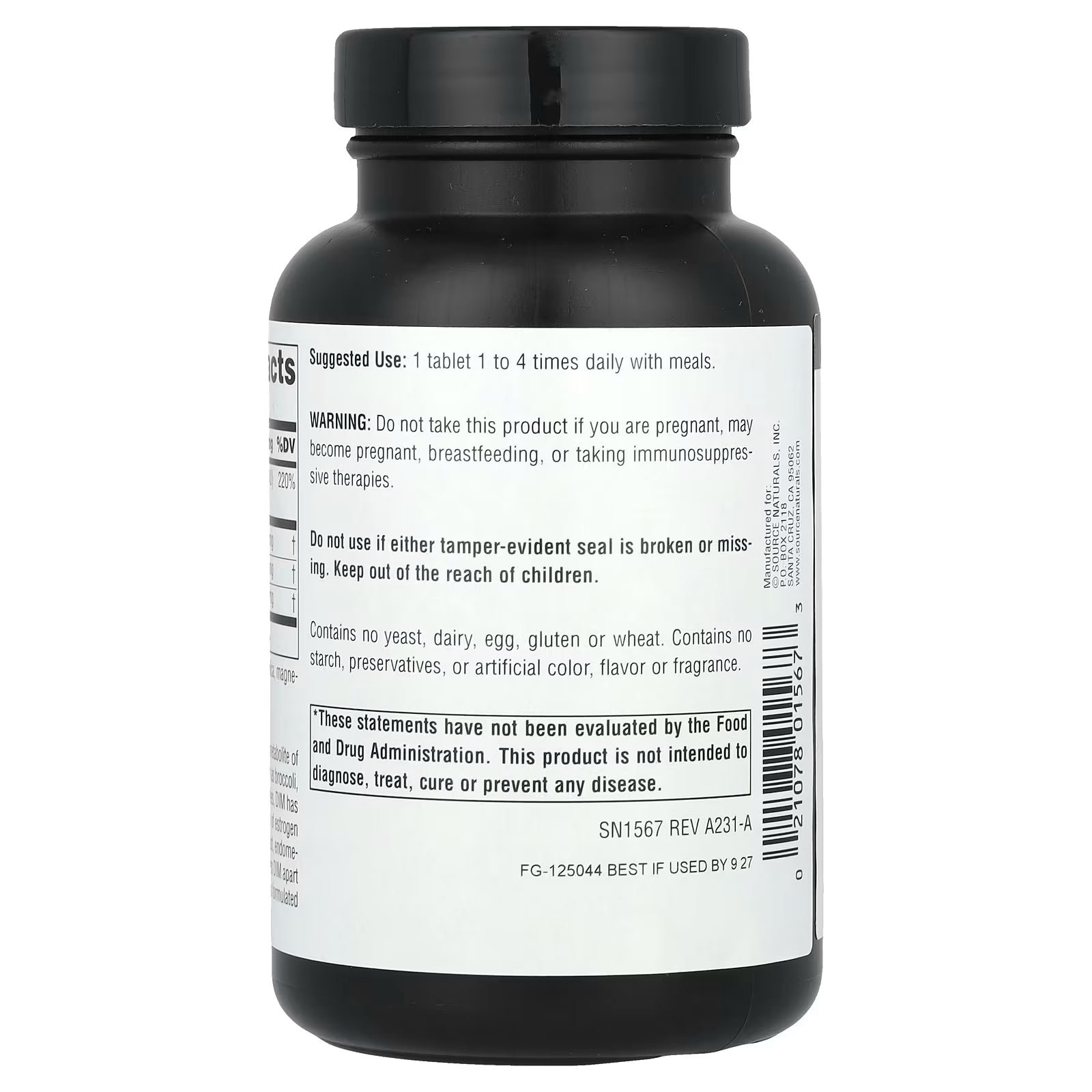 Source Naturals DIM (Diindolylmethane) 100mg 120 Tablets