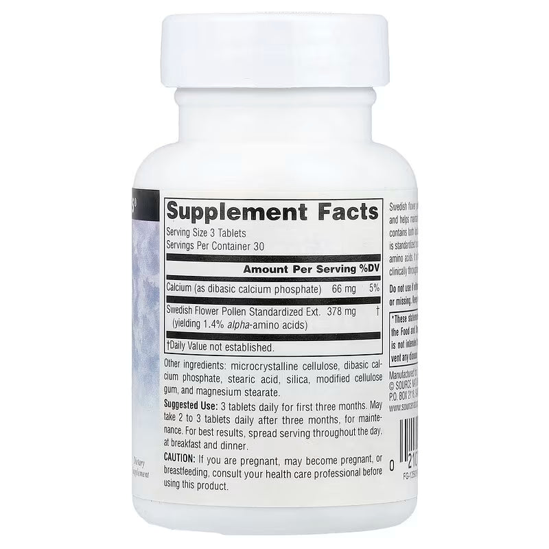 Source Naturals Swedish Flower Pollen 90 Tablets