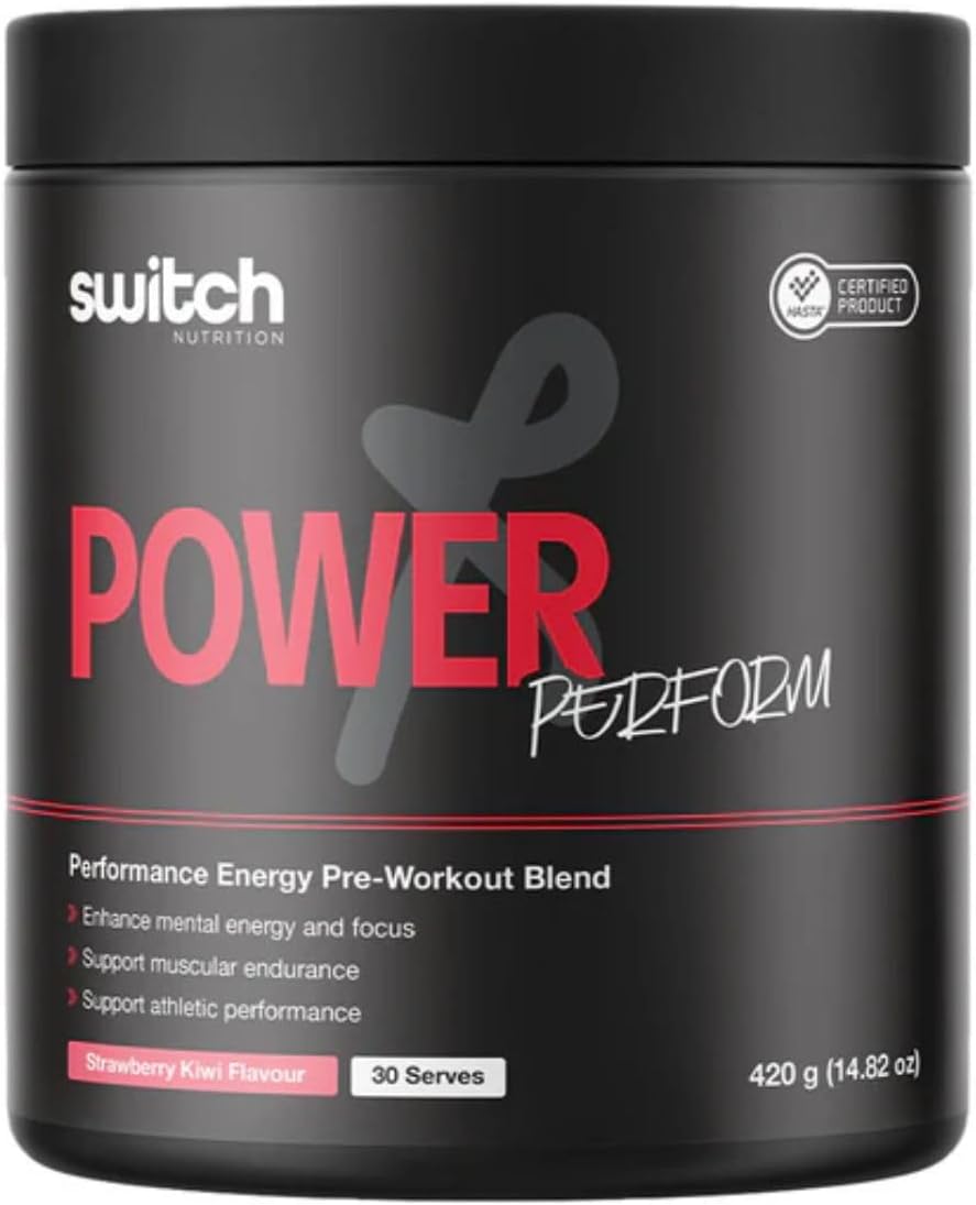 Switch Nutrition Power Perform Pre-Workout 30 Serves Strawberry Kiwi