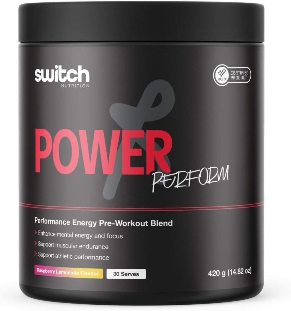 Switch Nutrition Power Perform Pre-Workout 30 Serves Raspberry Lemonade
