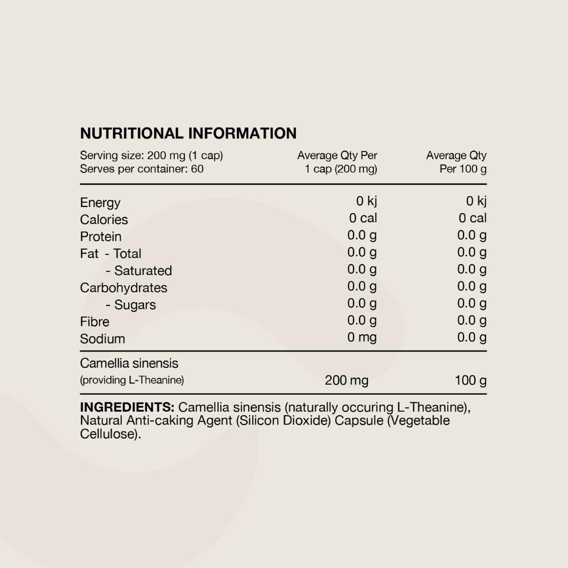Switch Nutrition L-Theanine From Green Tea, 60 Capsules