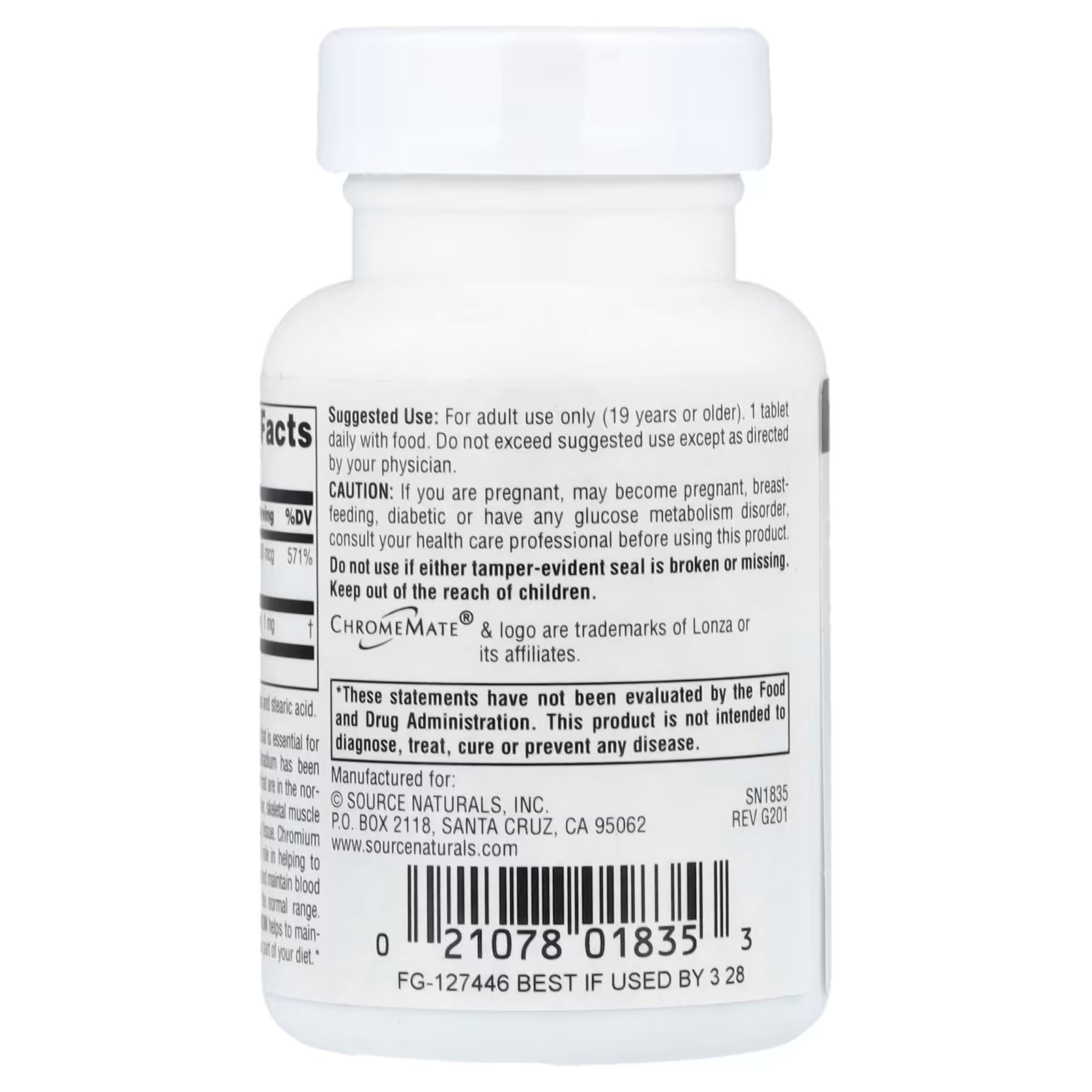 Source Naturals Vanadium with Chromium 90 Count