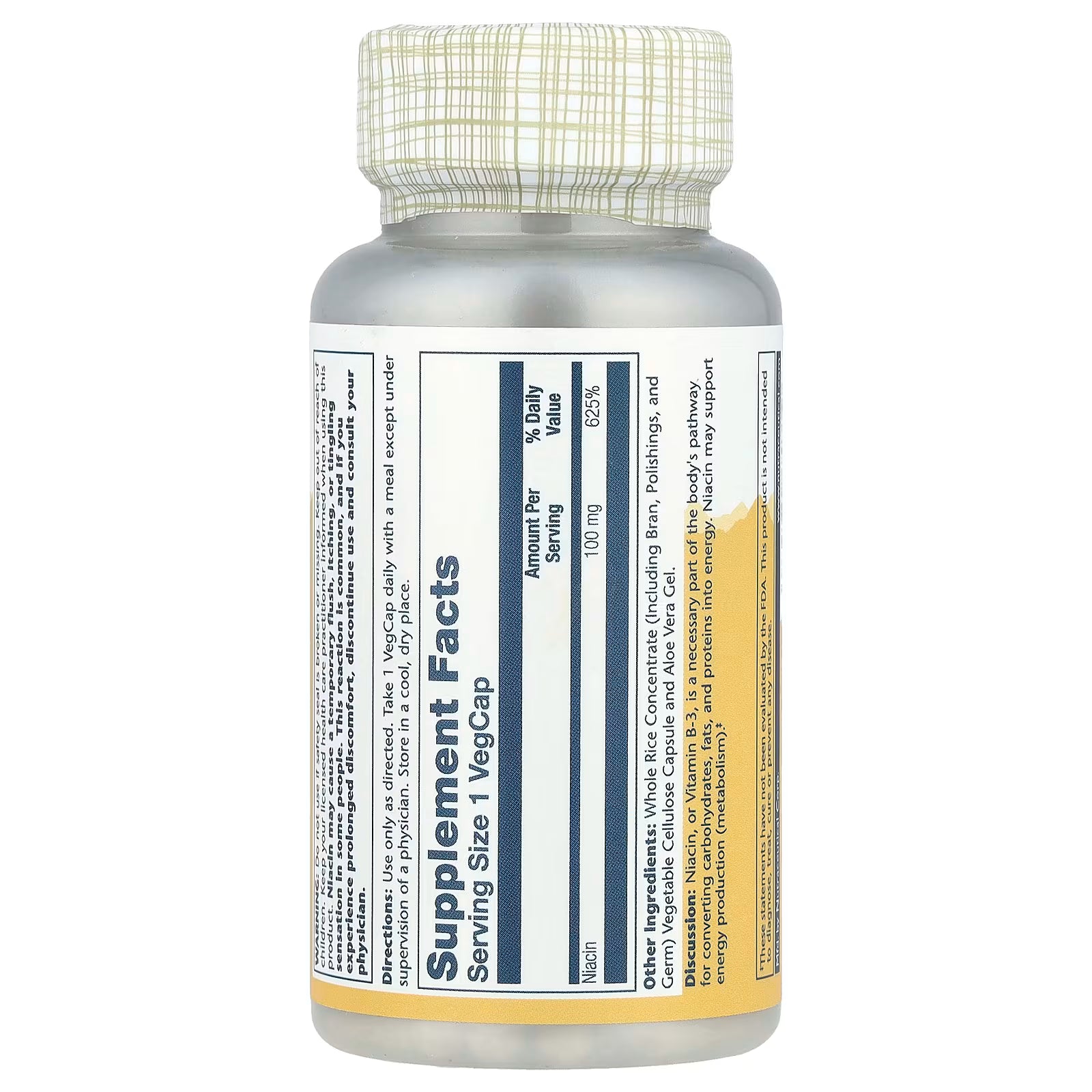 Solaray Niacin 100 mg, 100 Capsules