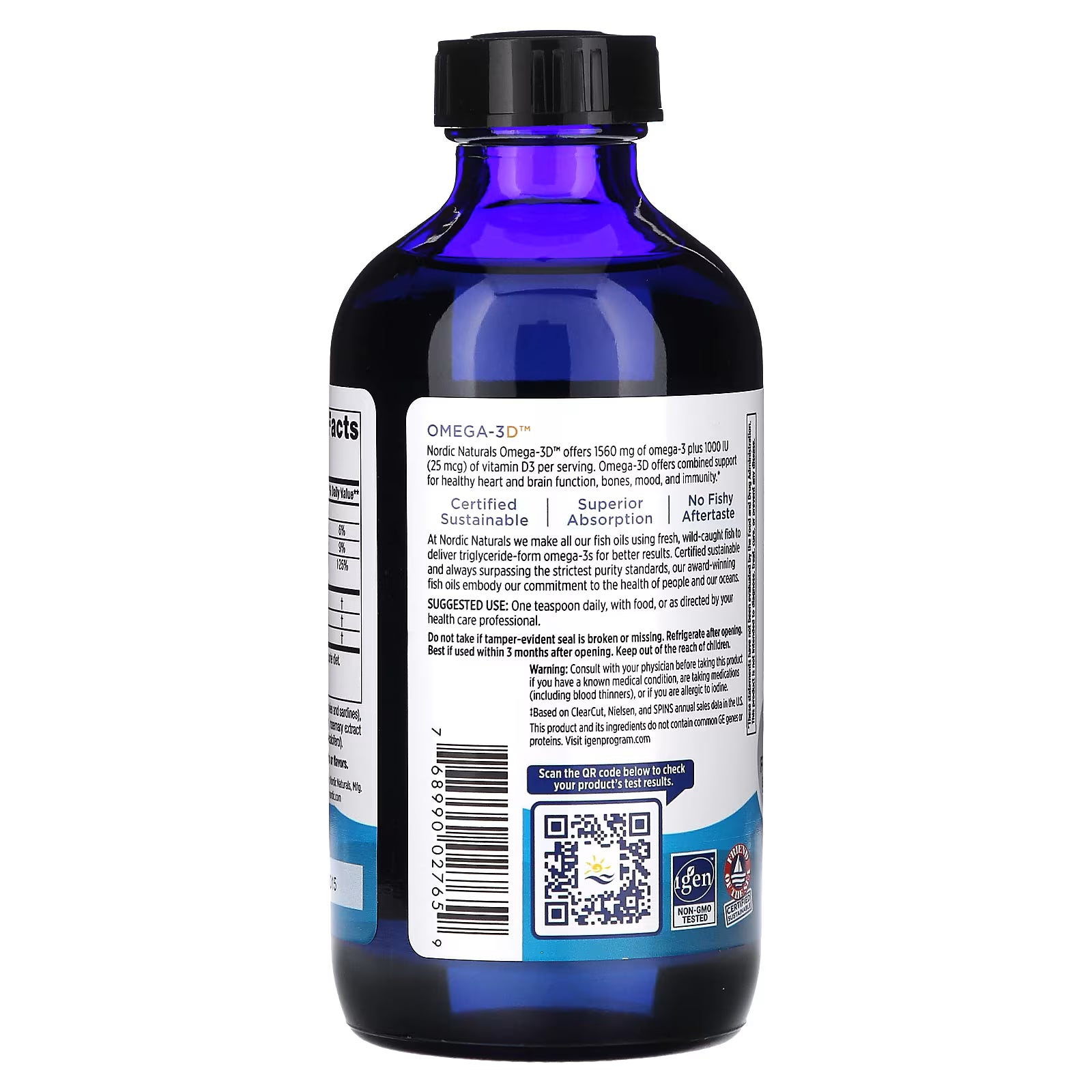 Nordic Naturals Omega-3 D Liquid Lemon 8 oz.