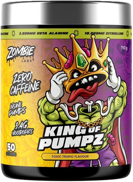 Zombie Labs King of Pumpz Non-Stim Pre Workout 750g Toxic Tropic Flavour