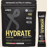 Switch Nutrition Hydrate Perform Sugar Free 20 Sachets Kiwi Watermelon