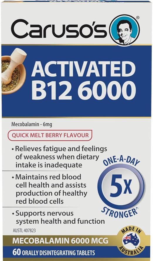 Caruso's Activated B12 6000 60 Tablets Quick Melt