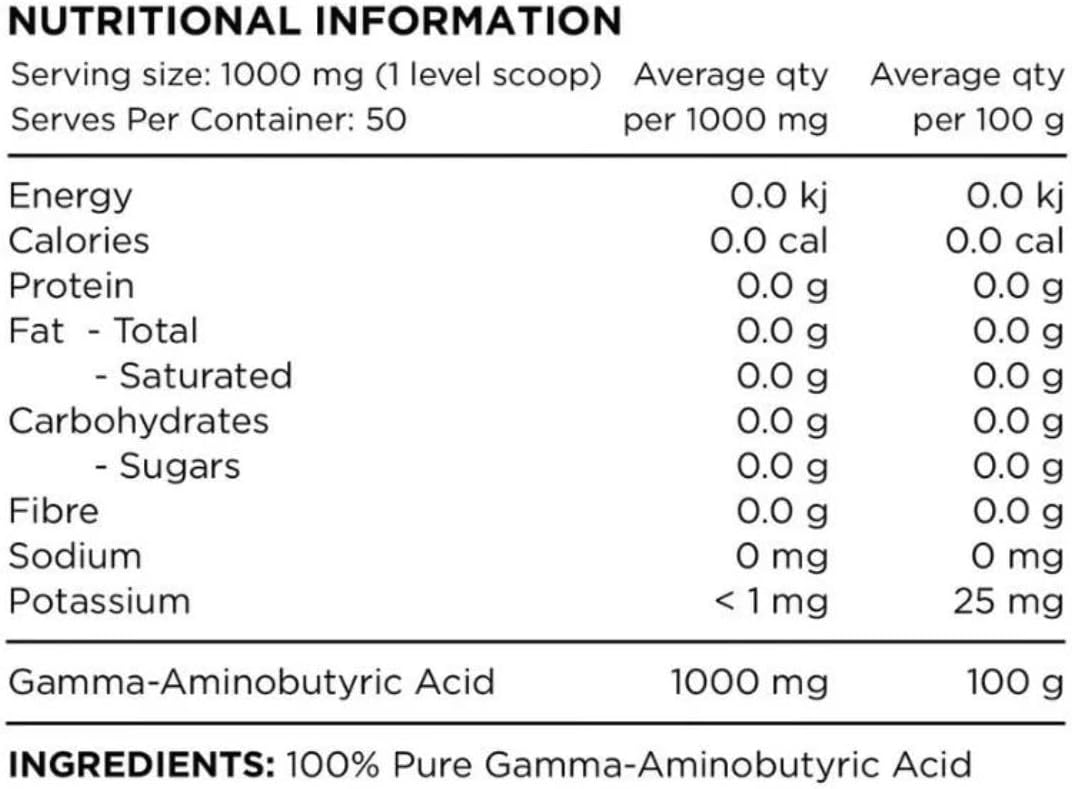 Switch Nutrition GABA 50 g 50 Serves