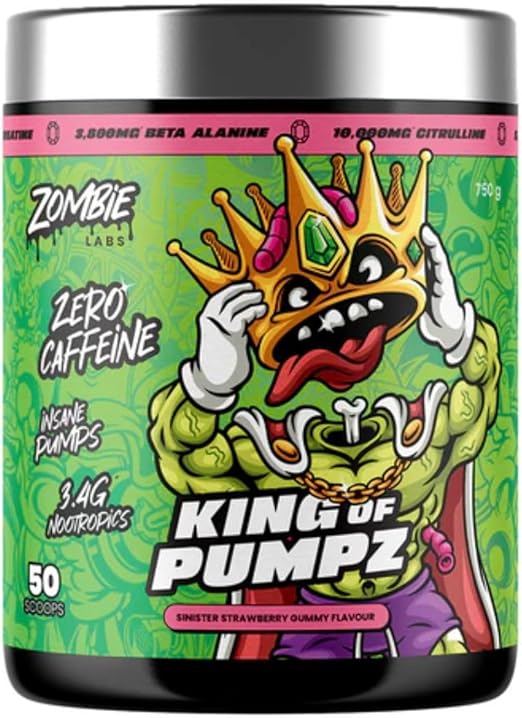 Zombie Labs King of Pumpz Non-Stim Pre Workout 750g Strawberry Gummy