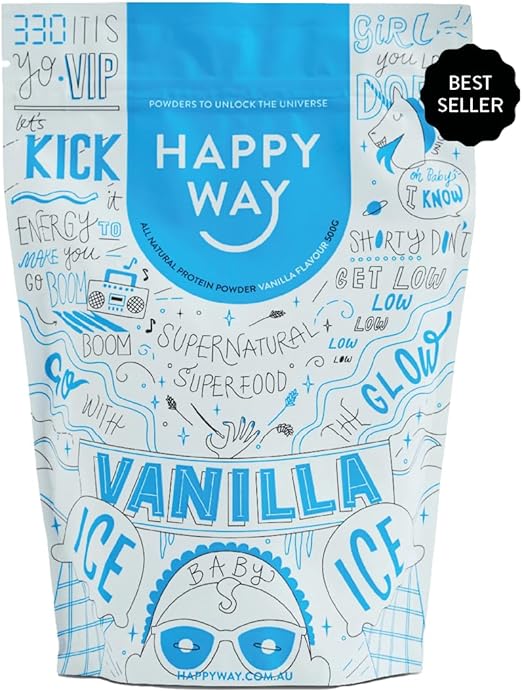 Happy Way Whey Protein Powder Vanilla 1kg **CLEARANCE UBD 15/3/26**