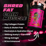 Zombie Labs Shredz Protein Water 50 Scoops Toxic Tropic Flavour 750g
