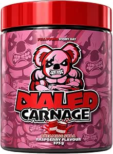 The X Athletics Dialed Carnage Pre-Workout Creaming Soda Raspberry 25 Servings
