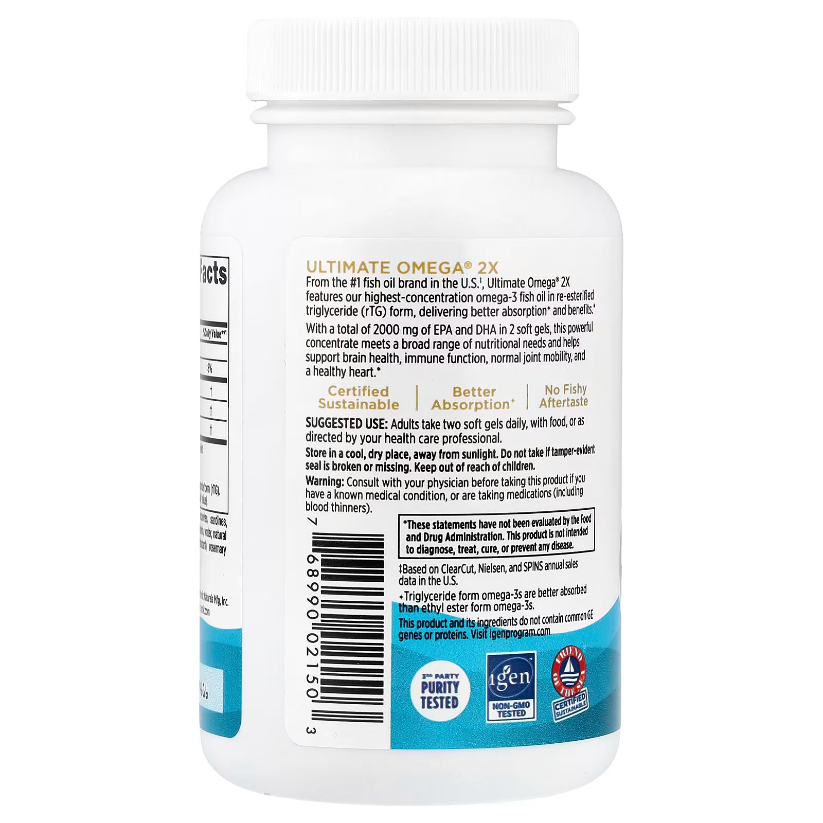 Nordic Naturals Ultimate Omega 2X (2150 mg) 60 Soft Gels