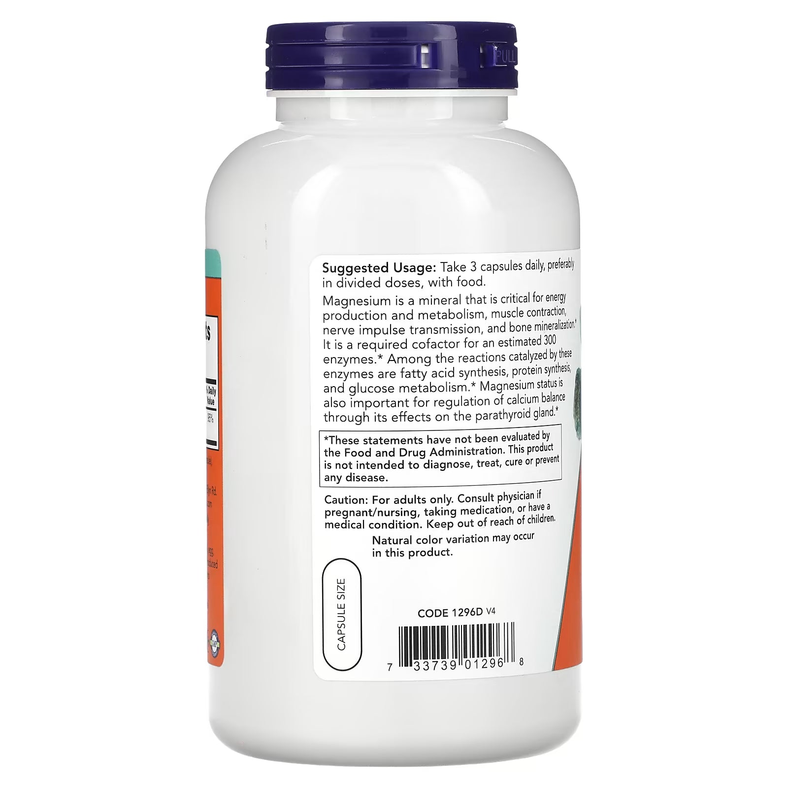 NOW Foods Magnesium Citrate 240 Veg Capsules