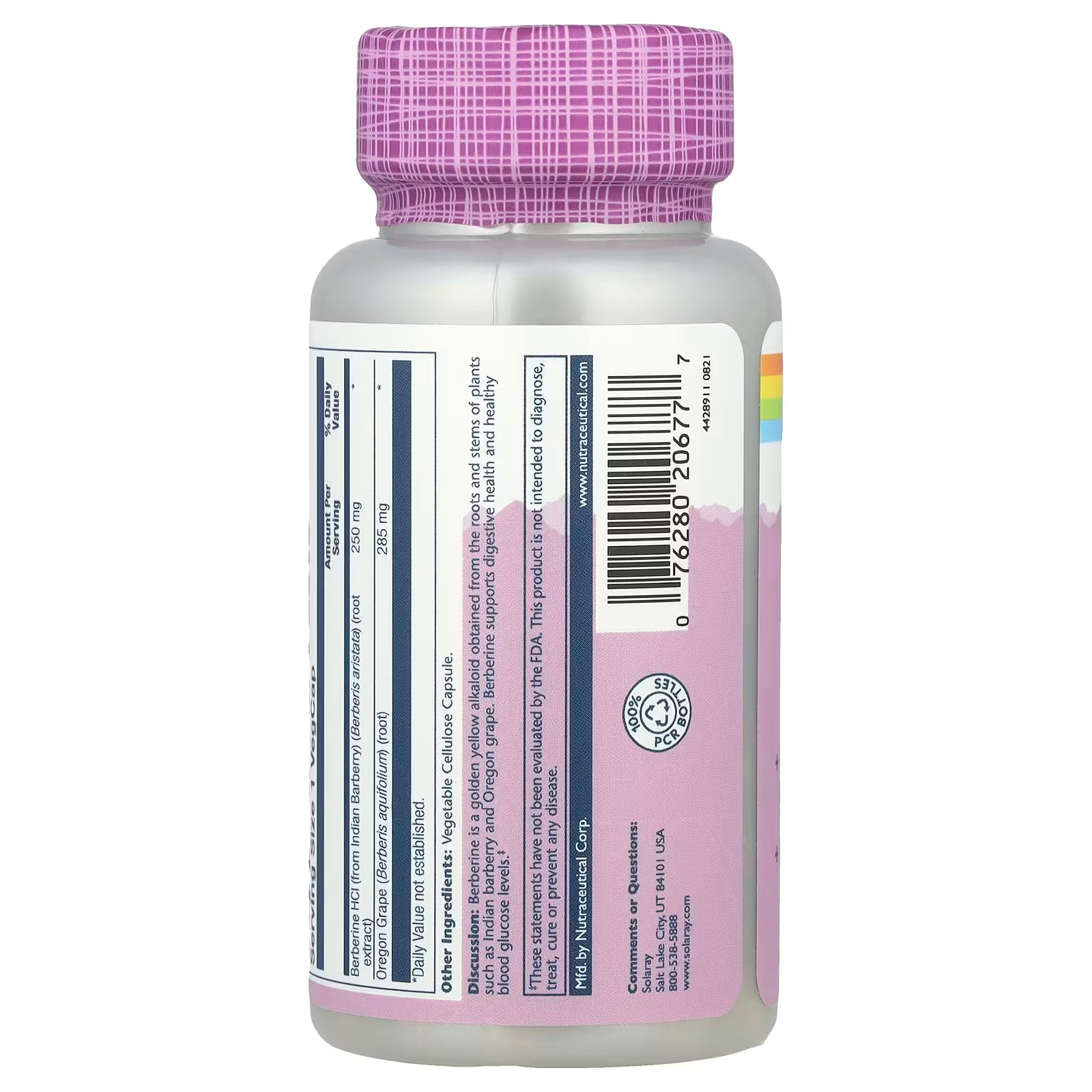 Solaray Berberine Root Extract with Oregon Grape 60 VegCaps