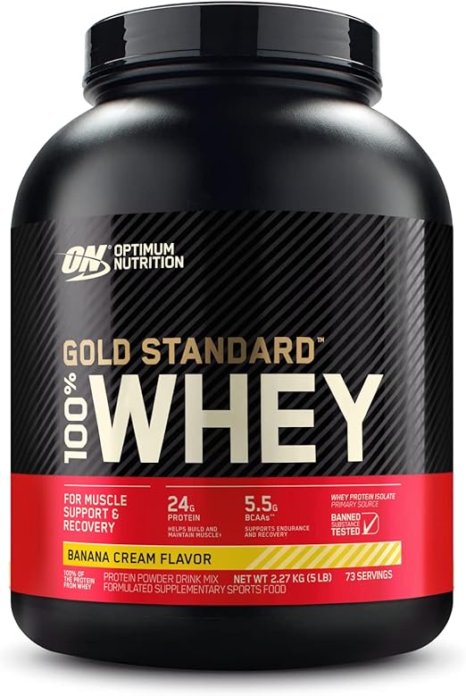 OPTIMUM NUTRITION Gold Standard 100% Whey Protein Powder Banana, 2.27kg