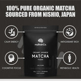 myBrainCo. USDA Organic Japanese Matcha 100 Servings (100g)
