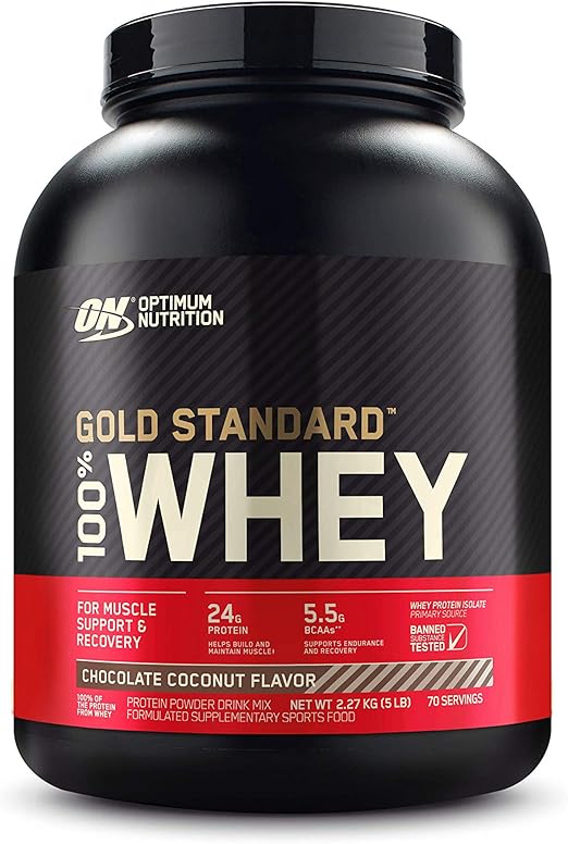 OPTIMUM NUTRITION Gold Standard 100% Whey Protein Powder Chocolate Coconut, 2.27kg