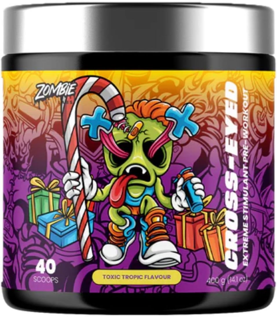 Zombie Labs Cross-Eyed Pre Workout 400gm Toxic Tropic Flavour 40 Scoops
