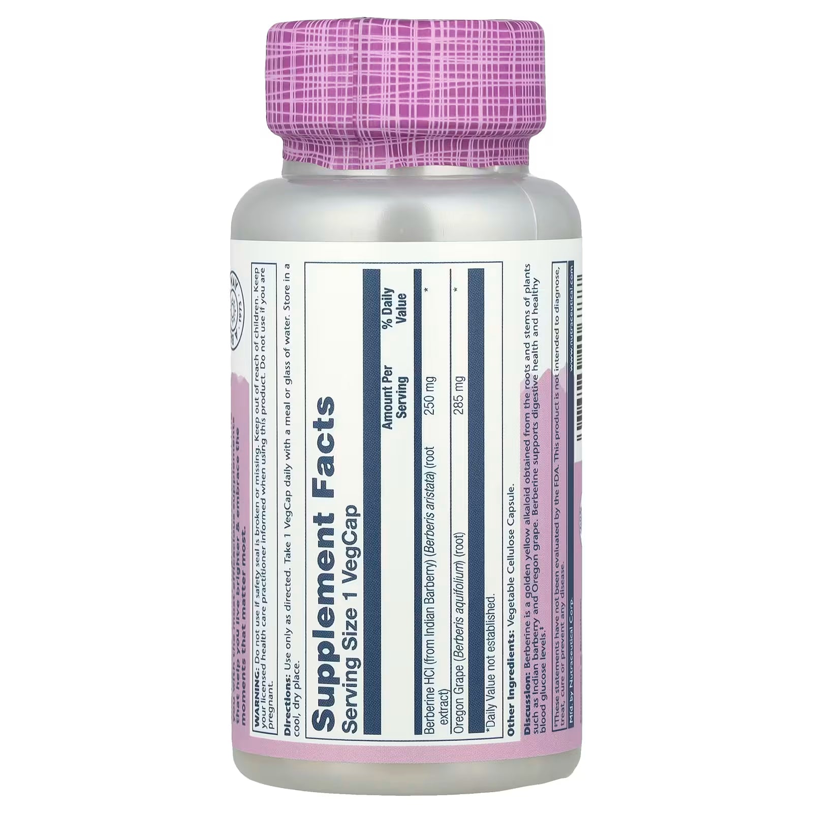 Solaray Berberine Root Extract with Oregon Grape 60 VegCaps