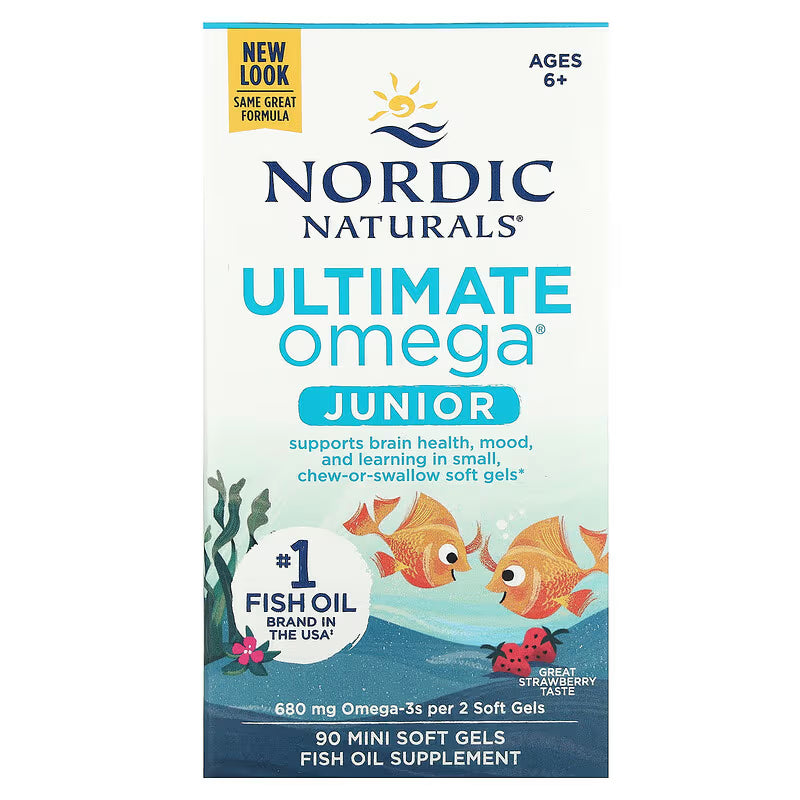 Nordic Naturals Ultimate Omega Junior Strawberry 90 Mini Soft Gels