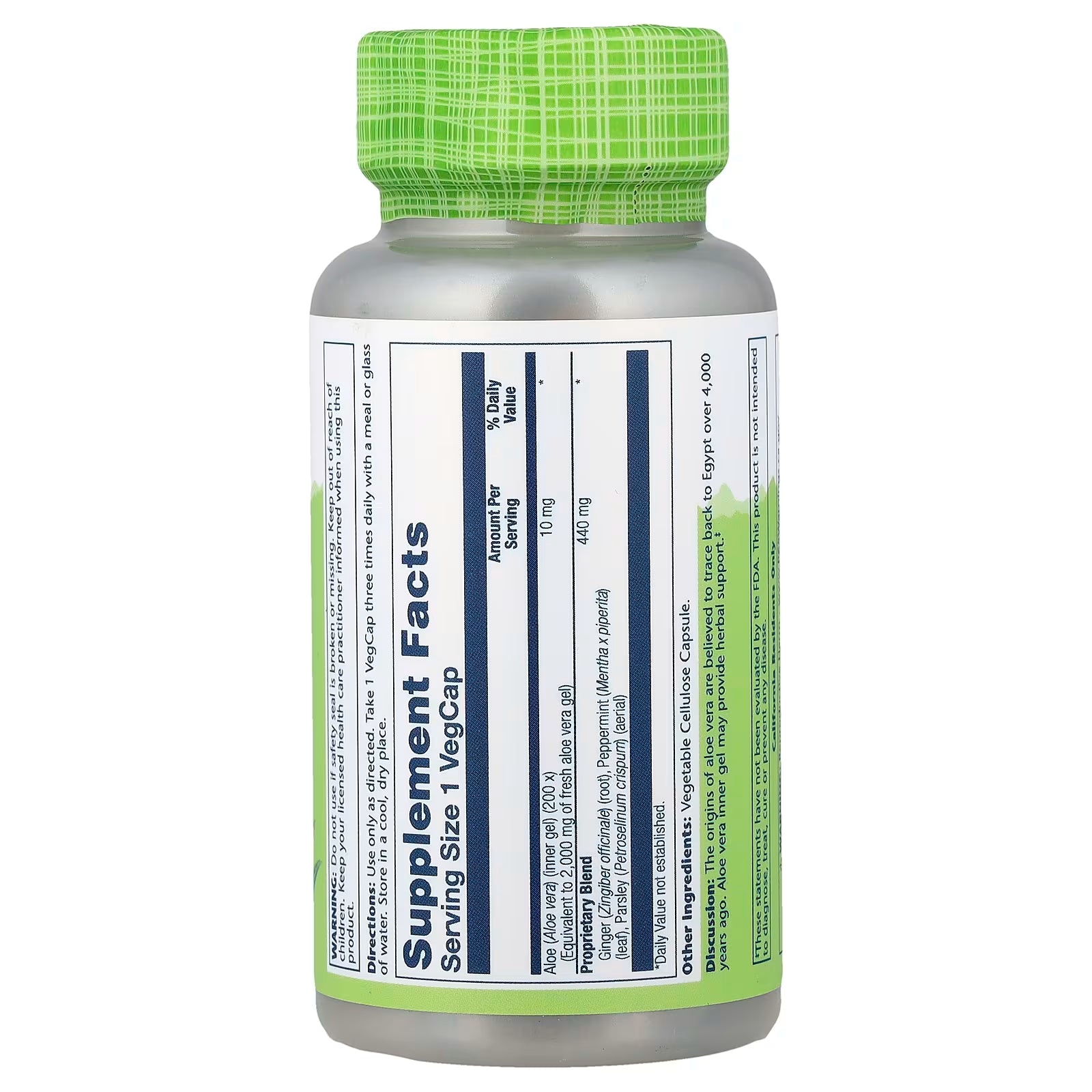 Solaray Aloe Vera Gel 2000 mg 100 Count