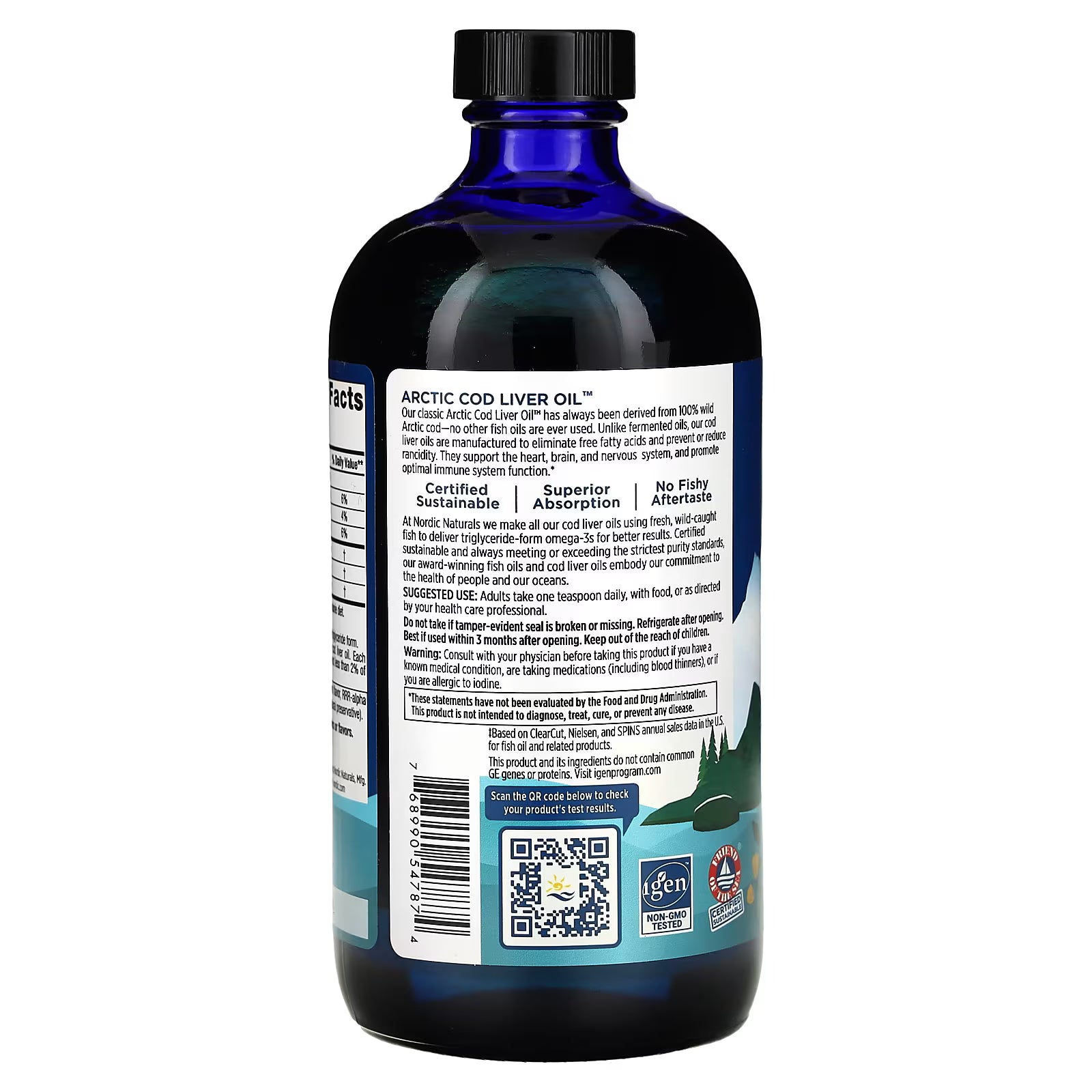 Nordic Naturals Arctic Cod Liver Oil Orange 473 ml