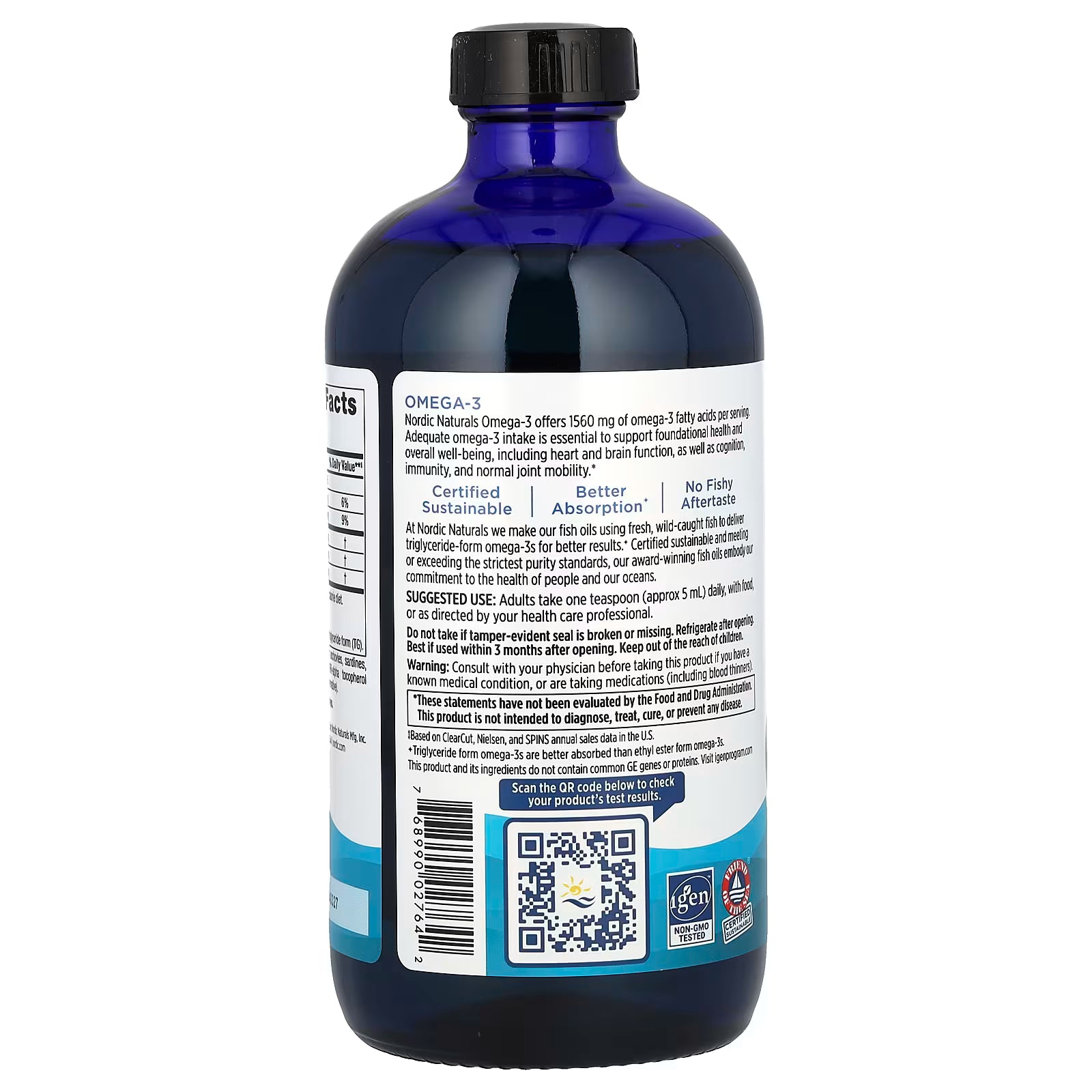 Nordic Naturals Omega 3 Liquid 16 oz (473ml)
