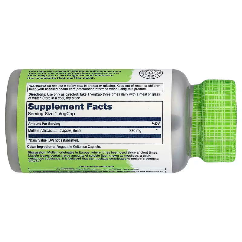 Solaray Mullein 330 mg 100 Capsules