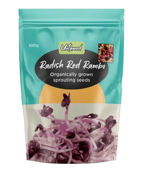 Untamed Health Organic Radish Red Rambo Sprouting Seeds 100 g