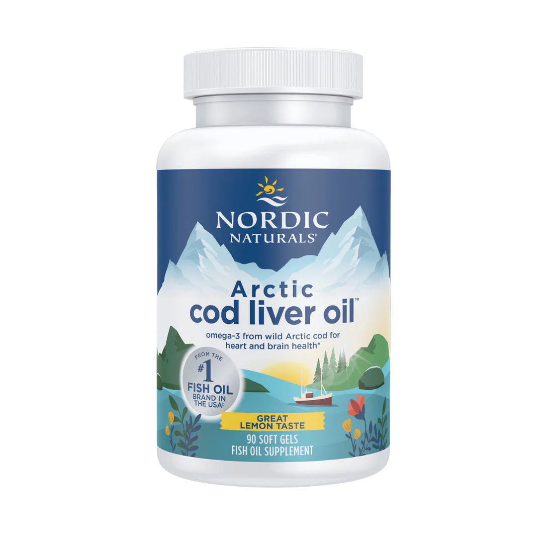 Nordic Naturals Lemon Flavour Arctic Cod Liver Oil 90 Soft Gels