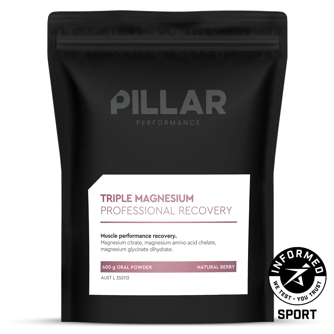 Pillar Performance Berry Flavoured Triple Magnesium Powder 400g Pouch