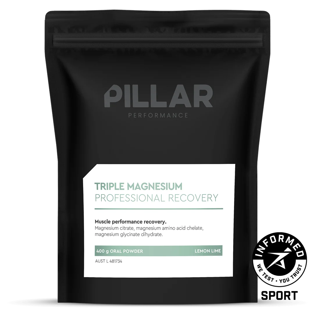 Pillar Performance Lemon Lime Triple Magnesium Powder 400 g Pouch