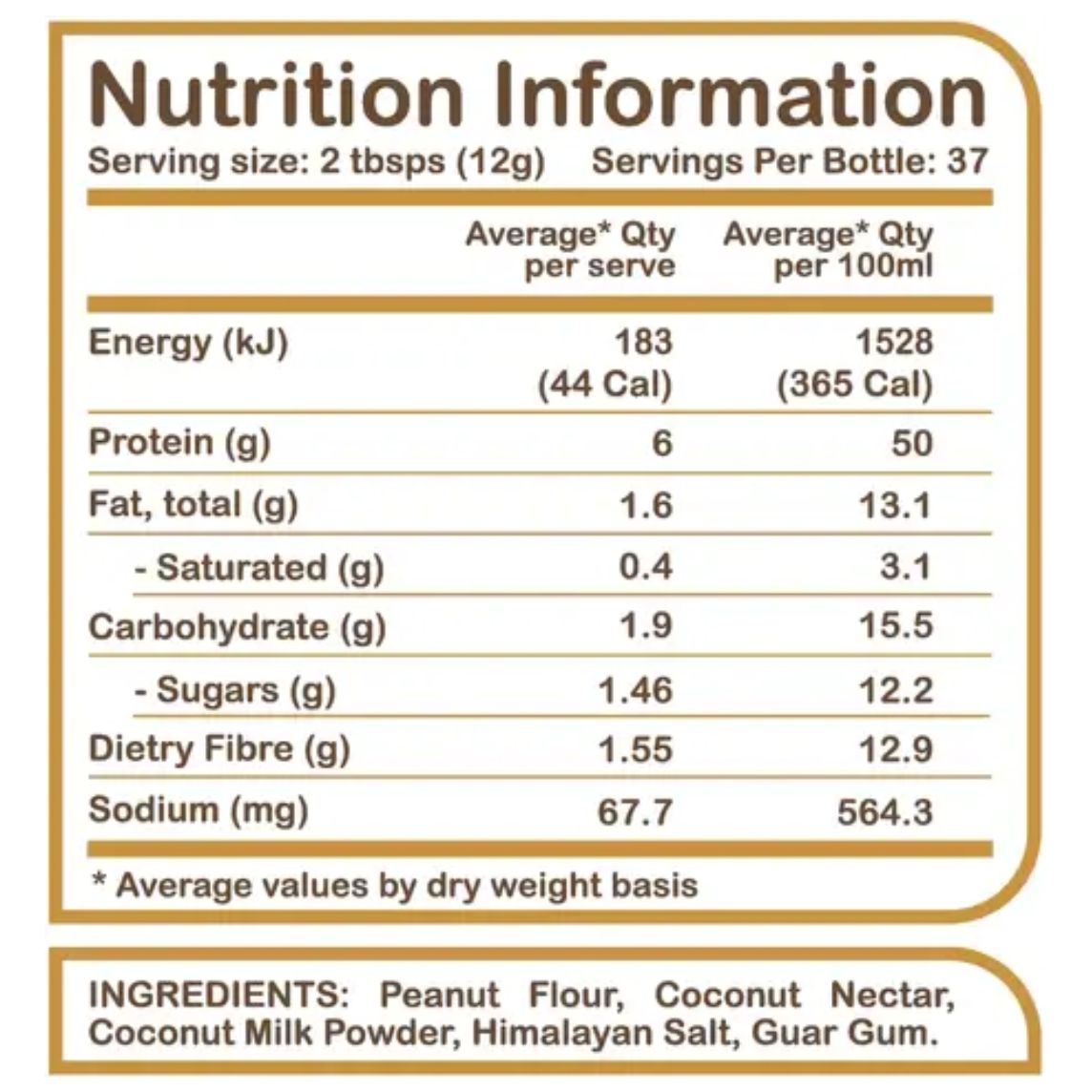 Yum Natural PPB 450gm Powdered Peanut Butter