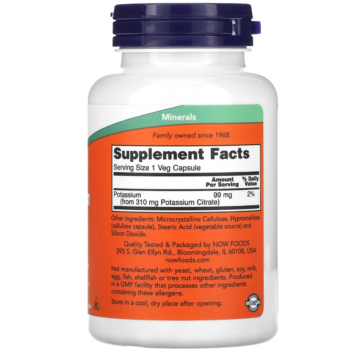 NOW Foods Potassium Citrate 180 Capsules