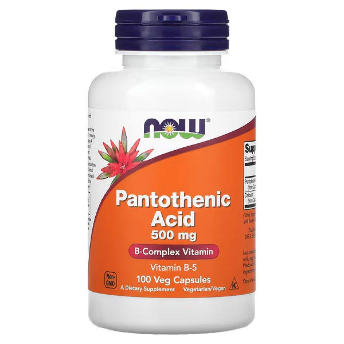 NOW Foods Pantothenic Acid 100 Capsules 500mg