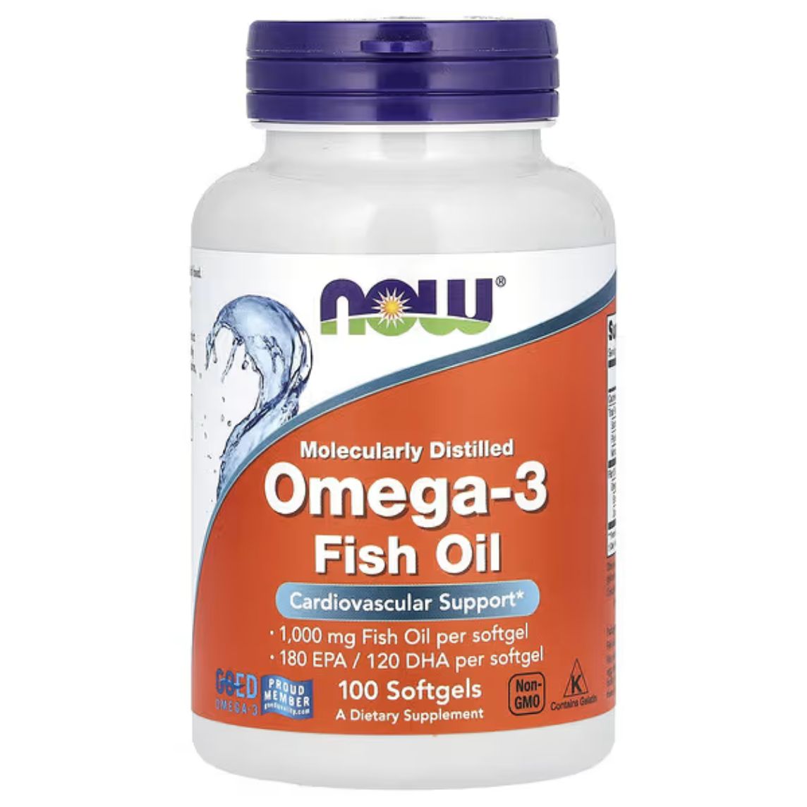 Now Foods Omega-3 Fish Oil 100 Capsules