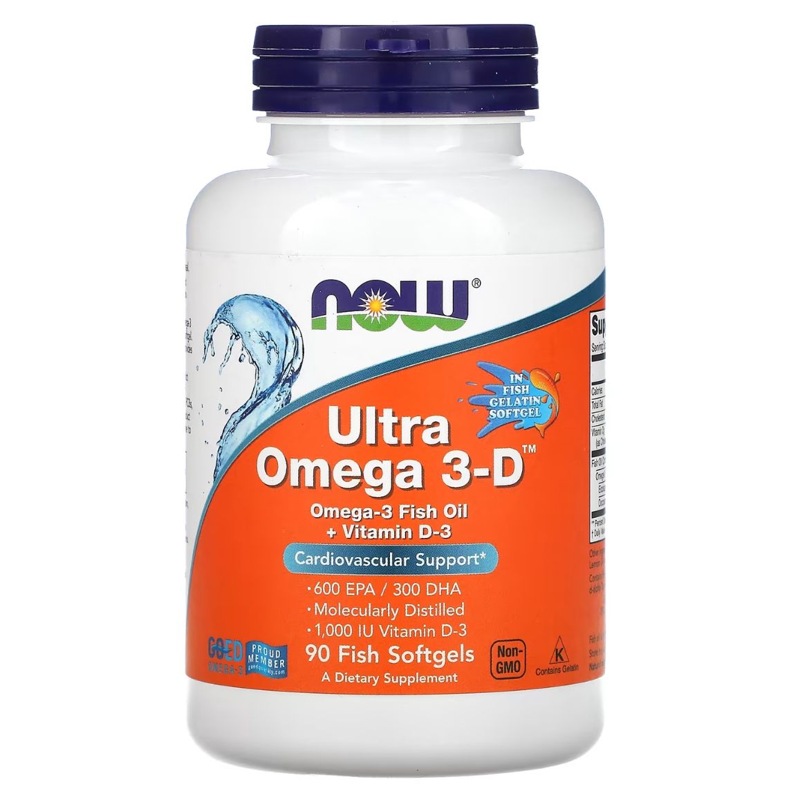 Now Foods Ultra Omega 3D 90 Softgels Omega-3 + Vitamin D3