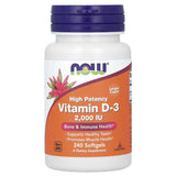 Now Vitamin D-3 2000IU 240 Capsules