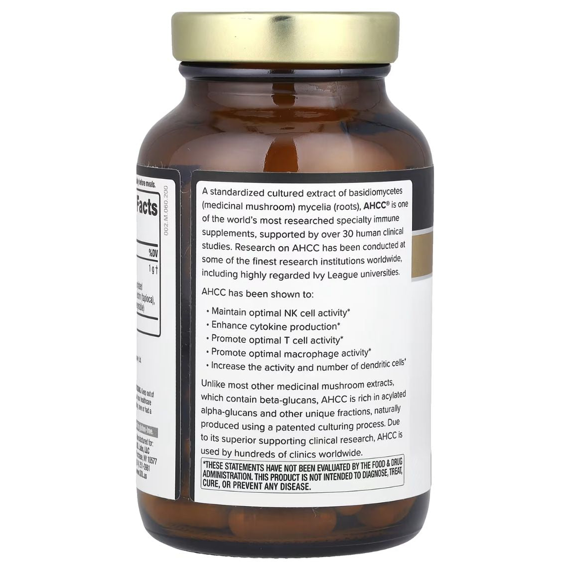 Quality of Life Labs Kinoko Gold AHCC 500mg 60 Capsules