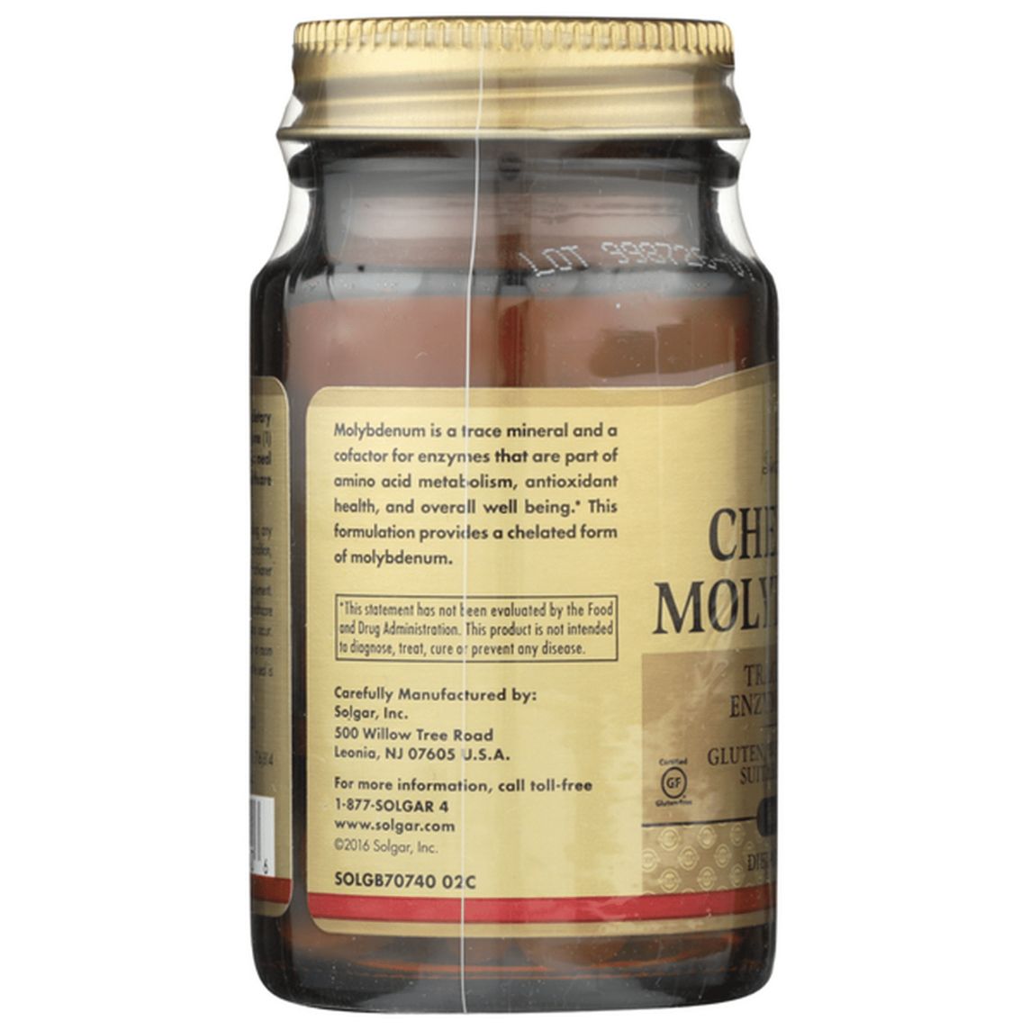 Solgar Chelated Molybdenum 100 Tablets