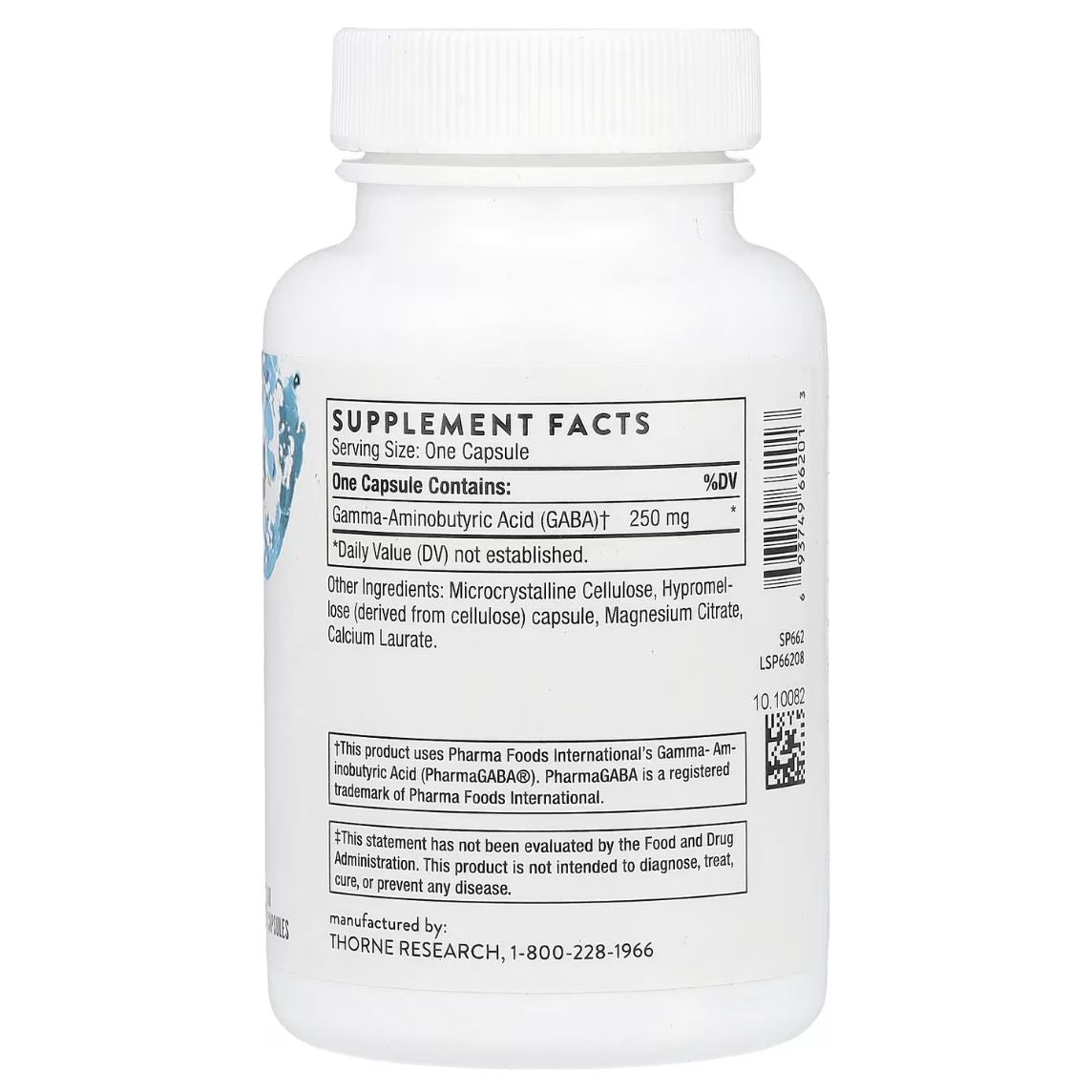 Thorne Research PharmaGABA-250 60 Capsules