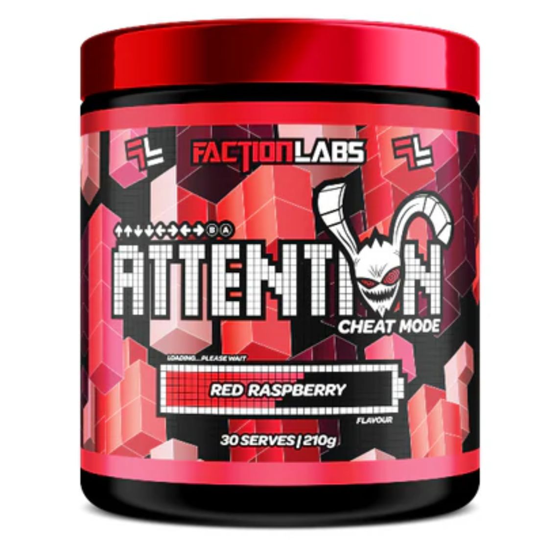 Faction Labs Attention Cheat Mode 30 Serves Red Raspberry