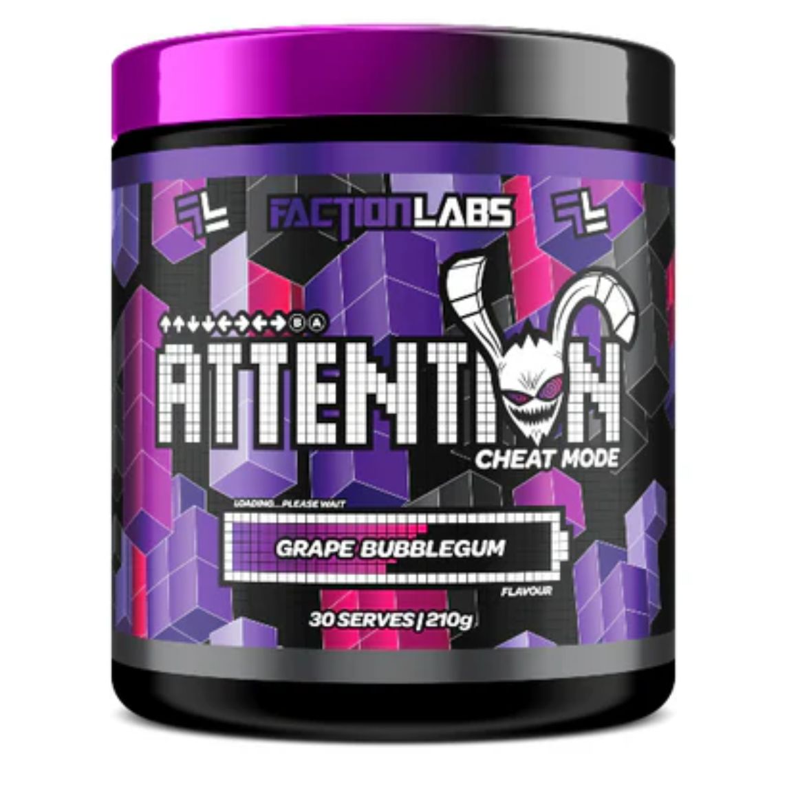 Faction Labs Attention Cheat Mode 30 Serves Grape Bubblegum