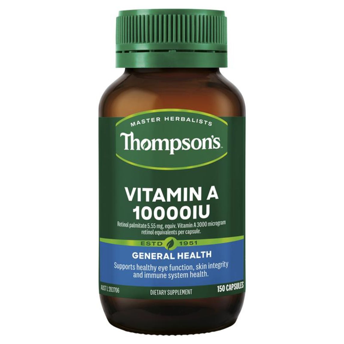 Thompson's Vitamin A 10,000IU 150 Capsules