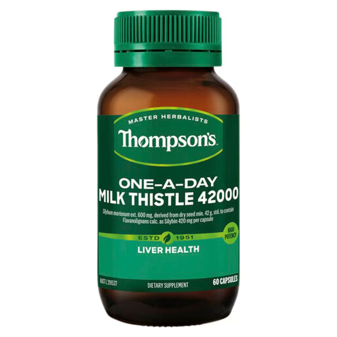 Thompson's One-A-Day Milk Thistle 42,000mg 60 Capsules